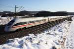 DB ICE-T BR 411, Tz 1161 Andernach (Baujahr 1999, Siemens / Bombardier / Alstom) als ICE 228 Wien Westbf. - Frankfurt (Main) Hbf., KBS 880 Passau - Nürnberg, fotografiert bei Krappenhofen am 19.12.2011