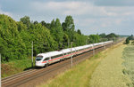 ICE 1587 von Berlin Hbf (tief) nach Leipzig Hbf, am 19.06.2016 in Zschortau.