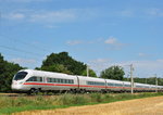 ICE 1589 von Hamburg-Altona nach München Hbf, über Leipzig, zwischen Delitzsch und Zschortau, am 10.07.2016