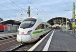 411 001-1 (Tz 1101  Neustadt an der Weinstraße ) als ICE 1630 (Linie 15) von Berlin Gesundbrunnen nach Frankfurt(Main)Hbf steht in Halle(Saale)Hbf auf Gleis 6.
(Smartphone-Aufnahme)
[19.12.2019 | 14:17 Uhr]