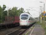 Die ICE´s 1554 nach Wiesbaden Hbf und 1594 nach Saarbrcken Hbf durchfahren mit 40 Minuten Versptung den Haltepunkt Leipzig-Rckmarsdorf auerplanmig ber Gleis 2.