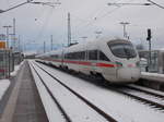Von Binz bis München hatte der 411 559,am 15.Januar 2017,Schnee.Aufnahme beim Halt in Bergen/Rügen.