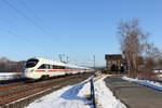 411 013-6  Hansestadt Stralsund  bei Oberlangenstadt am 24.01.2017.