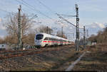 415 021/521 (Tz 1521  Homburg/Saar ) und 411 031/531 (Tz 1131  Trier ) als unbekannter Umleiter-ICE unterwegs in Schkopau Richtung Halle-Ammendorf.