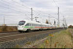 Auf dem Weg in die Heimat: 415 501-6 (Tz 1501  Eisenach ) und 411 073-0 (Tz 1173  Halle (Saale) ) unterwegs in Landsberg (Saalekreis).