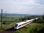 Der Fernverkehr der thringer Bahn wurde am Abend des 7.06.2008 ber die KBS 595 Erfurt-Sangerhausen gefhrt.