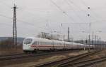 DB 415 021-5  Homburg/Saar  + 411 059-9  Passau  als ICE 1607 von Berlin Hbf (tief) nach Mnchen Hbf, bei der Durchfahrt in Naumburg (S) Hbf; 12.03.2012