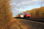 415 003-3  Altenbeken  + 442 305 bei Michelau am 28.02.2014.