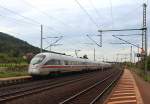 415 003-3  Altenbeken  und 411 010-2  Naumburg(Saale)  fahren am 10.10.2014 als ICE 1597 (Mainz Hbf - Leipzig Hbf) mit +15 Minuten durch Seebergen.