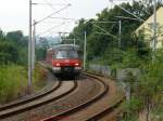 420 378 fhrt auf der S9 nach Wuppertal.
28.07.2007 Essen-berruhr 