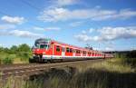 420 360 und ein weiterer Triebzug der Baureihe 420 unterwegs als S 9 in Richtung Wiesbaden.