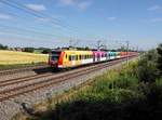 Der 423 181 als S-Bahn nach Petershausen am 05.07.2019 unterwegs bei Unterweilbach.