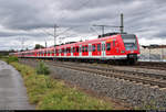 423 527-1, 423 ??? und 423 870-5 der S-Bahn Stuttgart als S5 von Bietigheim-Bissingen nach Stuttgart Schwabstraße fahren in Tamm auf der Bahnstrecke Stuttgart–Würzburg (Frankenbahn |