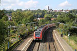 DB Regio 423 387 + 423 xxx // Bad Vilbel Süd (vor dem viergleisigen Ausbau) // 9. September 2015