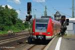 Am 30.05.09 wurde 423 400 auf der S6 eingesetzt. Hier erreicht er auf dem Weg nach Frankfurt Sd den Bf Galluswarte.