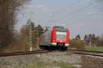 423 682-7 der Mnchner S- Bahn bei Redwitz am 03.04.2012.