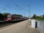 Ein Doppelzug der BR 423 war am 16.8.13 als S11 Richtung Bergisch-Gladbach unterwegs.