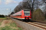 Frühling in NRW.
425 593-1 an vorderster Stelle ist als RB 27 (Rommerskirchen - Koblenz Hbf) unterwegs zwischen Stommeln und Pulheim.

Stommeln/Pulheim, 30. März 2017
