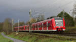 425 066-8 als RB 33 der Rhein-Niers-Bahn, auf der KBS 485 bei Rimburg am 17.1.2018 auf den Weg nach Aachen