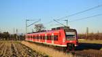 Eine S6 nach Mannheim Hbf zwischen Mainz Laubenheim und Bodenheim. Aufgenommen am 24.2.2019 17:00