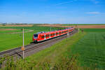 425 046 DB Regio als RB 58109 (Würzburg Hbf - Treuchtlingen) bei Uffenheim, 09.05.2021