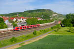 425 147 DB Regio als RB 58064 (Treuchtlingen - Karlstadt) bei Retzbach-Zellingen, 01.06.2021