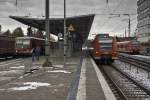 Fast voller Bahnhof Traunstein am 25.11.2013 um 13:05 Uhr.