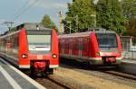 Zwei Generationen Nahverkehrstriebwagen in Korschenbroich.....S8 rechts und links ein Umleiter RE11.