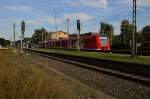 Gerade verlässt der 425 573-3 Lindern in Richtung Aachen Hbf.
Wegen Bauarbeiten pendelt die RB 33 nur zwischen Lindern und Aachen Hbf......28.9.2014