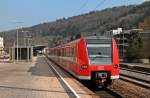 Nachschuss auf RE 19044 (Rottweil - Stuttgart Hbf) am 06.03.2014, der an diesem Tag von 425 310-0 gefahren worden ist.