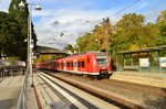 Ausfahrt eines S1 Zuges nach Kaiserslautern/und Homburg aus Neckargerach.15.10.2016