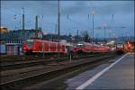 Der letzte rote Morgen in Siegen: 426 025/525 steht an der Drehscheibe fr den letzten Fahrttag berreit.