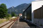 Der Bahnhof in Oberammergau.