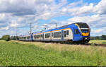 427 137-5 (427 003) und 428 133-3 (428 052 | Stadler FLIRT) wurden am BÜ 239,6 bei Niedernjesa fotografiert.

🧰 cantus Verkehrsgesellschaft mbH
🚝 RB 24083 (RB 87) Göttingen–Eschwege | RB 24023 (RB 83) Göttingen–Kassel Hbf
🕓 15.6.2024 | 15:23 Uhr