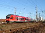 Flirt mit RE33310 hier zwischen Bhf Rgendamm und Hbf Stralsund.  am 02.01.09