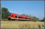 429 027 am 27.09.09 auf der RE9 aus Sassnitz nach Rostock am Abzweig Rostock-Rieckdahl.