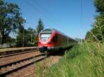 Am 14.Juli 2010 fuhr 429 028 mit dem RE Lietzow-Sassnitz in Sagard ein.