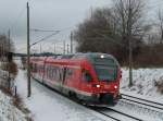 RE 13028 Binz-Stralsund wurde am 15.Dezember 2010 vom 429 030 gefahren,als Dieser mir in einer Kurve bei Bergen/Rgen begegnete.