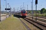 Einfahrt der RE 5 Stralsund- Neustrelitz am 28.04.2014 in den Bf.