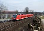 440 046 als RE nach Mnchen am 24.03.2013 bei Passau.