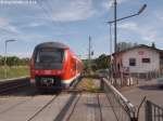 440 035 fuhr am 21.5.14 als RB nach Aalen in den Bahnhof Wörnitzstein ein.