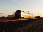 440 xxx fuhr am 09.03.15 im Sonnenuntergang durch Neu-Ulm.
