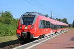 Mit neuem S-Bahn Logo zeigte sich 442 345 als S1(Warnemünde-Rostock)in Rostock-Lichtenhagen.20.07.2024