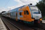 Hier 445 105-0 als RE4 (RE84014) von Ludwigsfelde nach Rathenow, dieser Triebzug stand am 22.7.2014 in Berlin Lichterfelde Ost. 
