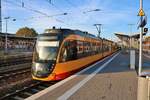 AVG (Albtal-Verkehrs-Gesellschaft) Bombardier ET2010 Wagen 931+941 am 03.11.18 in Frankfurt am Main Höchst Bahnhof als RB11 nach Bad Soden.