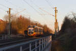 450 947 als S4 nach Schwaigern West kurz nach der Abfahrt in Öhringen-Cappel am 21.02.2021. 