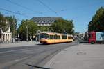 AVG Stadtbahnwagen 871 am 20.08.20 in Karlsruhe Hbf Vorplatz