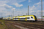 Siemens Desiro 1462 503-2 fährt beim badischen Bahnhof ein. Die Aufnahme stammt vom 14.07.2020.