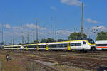 Siemens Mireo 463 514-0 verlässt den badischen Bahnhof. Die Aufnahme stammt vom 01.09.2021.