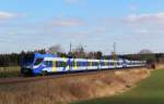 ET 325 und ET 310 hatten am 23.02.14 eine Testfahrt von Regensburg nach Hof.
Hier zusehen an der Schöpsdrehe bei Plauen/V.